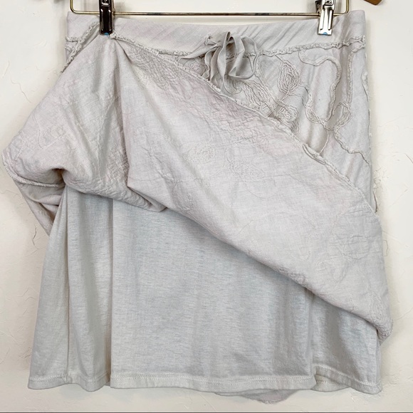 MAX STUDIO Cotton Above-Knee Beige Boho Skirt S - Picture 5 of 7